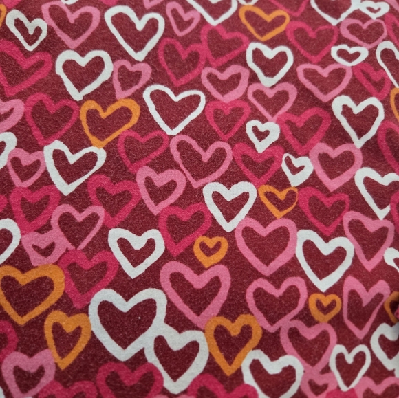 LANDS' END Long-sleeved Hearts Dress Cotton/Spandex Youth Large 14 - Picture 2 of 6